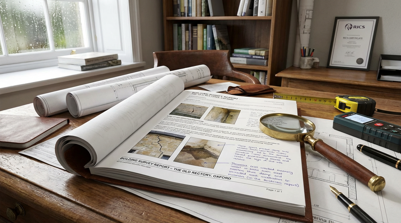 Detailed building survey report from Crawley Surveyors